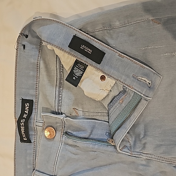 Express light denim jeggings - Picture 3 of 5